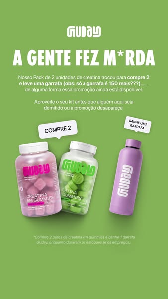 Guday ad: Erro nosso, sorte sua